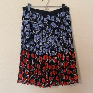Floral Ann Taylor pleated skirt - size 10